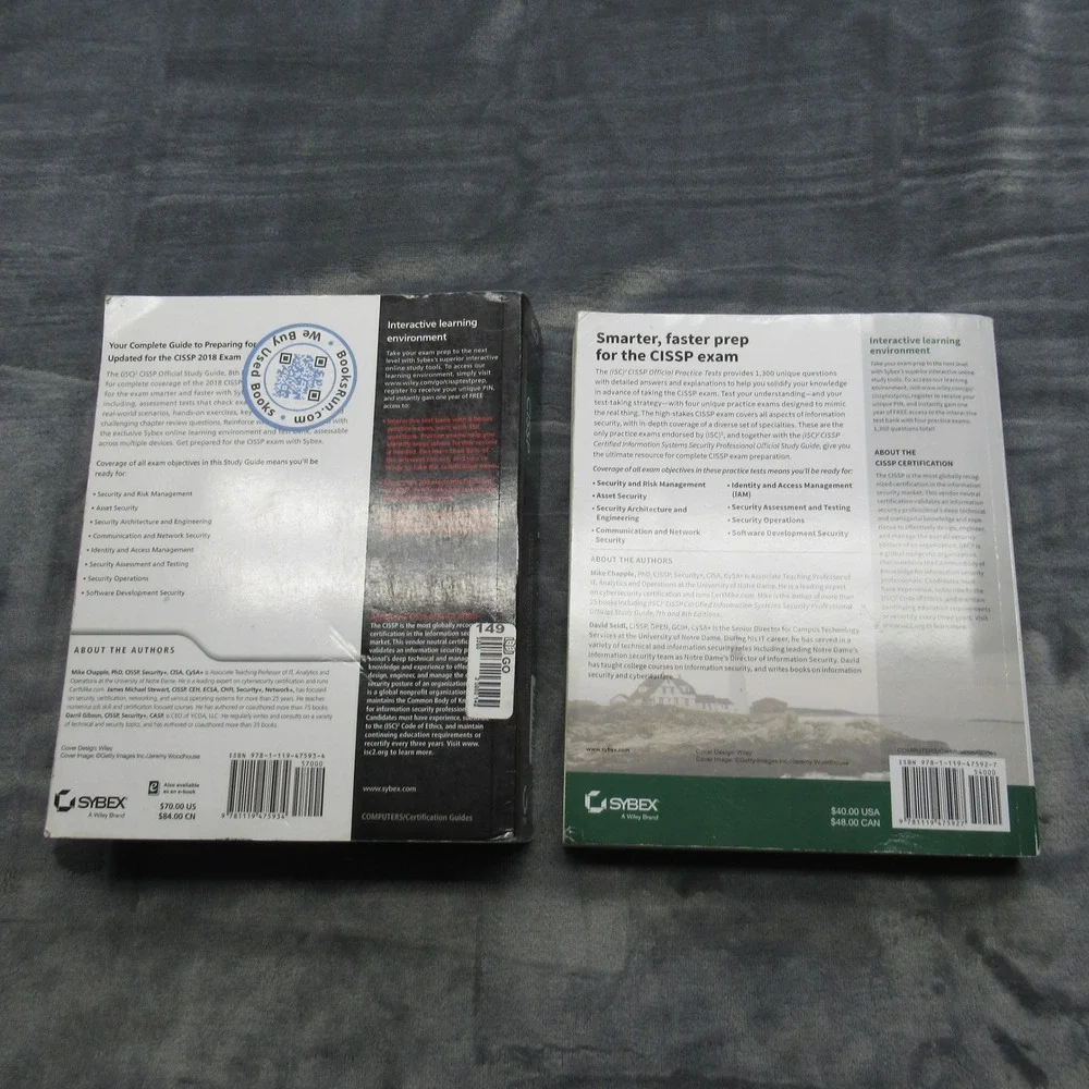 2 Books ISC CISSP Certification Exam Study Guide‎ Official Practice Tests